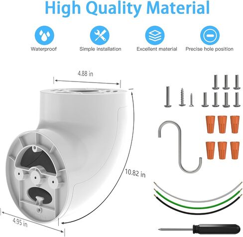 HOLACA Eave Mount for R-ing Floodlight Cam Wired Pro/Plus & Blink Wired Floodlight Camera, Wyze Cam floodlight V2,Roku Floodlight Camera Compatible with Plug-in Mount for Floodlight Cam Eave Bracket in Saudi Arabia
