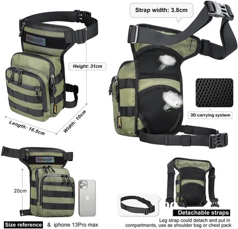 دراجة نارية قطرة الساق حقيبة العسكرية الفخذ الحقيبة حقيبة التكتيكية الورك الفخذ حزمة الساق حقيبة متعددة الوظائف لركوب الدراجات المشي لمسافات طويلة تسلق الرجال والنساء in Kuwait