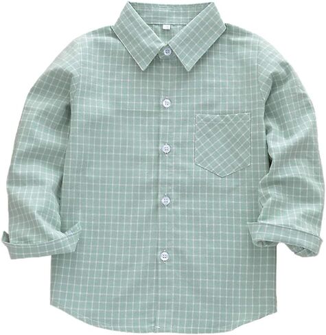 Baby Boys Girls Button Down Plaid Flannel Long Sleeve Shirt(2T-7T) in Saudi Arabia