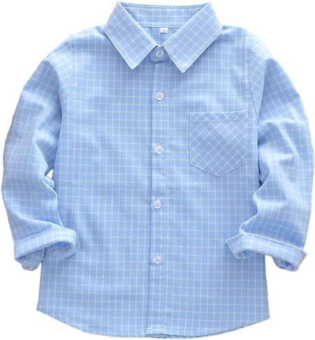 Baby Boys Girls Button Down Plaid Flannel Long Sleeve Shirt(2T-7T) in Saudi Arabia
