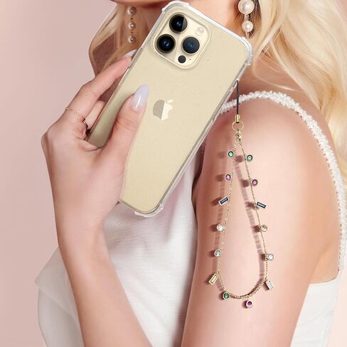 GVIEWIN Phone Charm Beaded Phone Wrist Strap Phone Lanyard with Tether Tab, [Hands-Free & Anti-drop] Detachable Phone Chain Wristlet for Women Girls for iPhone & Most Smartphones, Purple Love in Kuwait
