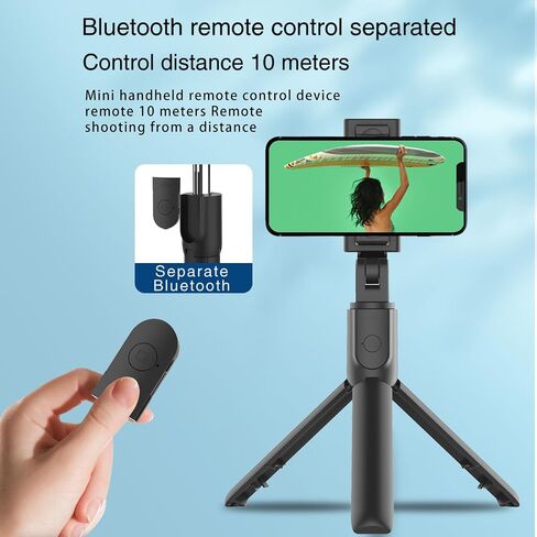 Phone Tripod & Selfie Stick, Extendable Cell Phone Tripod Stand with Wireless Remote, Mini Tripod Compatible with iPhone Android for Travel Group Selfie/Live Streaming/Video Recording (S05-S) in Saudi Arabia