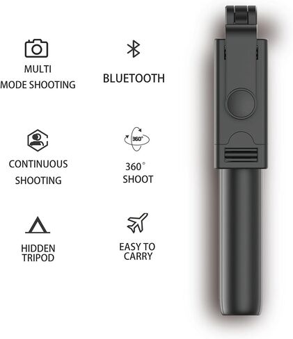 Phone Tripod & Selfie Stick, Extendable Cell Phone Tripod Stand with Wireless Remote, Mini Tripod Compatible with iPhone Android for Travel Group Selfie/Live Streaming/Video Recording (S05-S) in Saudi Arabia