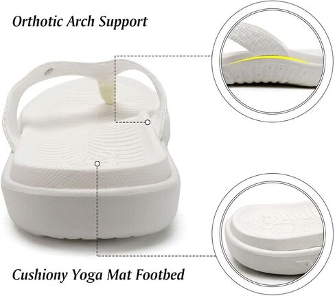 KuaiLu Womens Flip Flops Ladies Yoga Mat Comfortable Walking Thong Sandals With Plantar Fasciitis Arch Support Slip On Indoor Outdoor For Summer in Kuwait