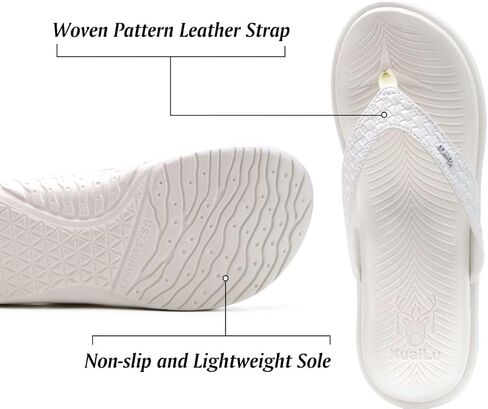 KuaiLu Womens Flip Flops Ladies Yoga Mat Comfortable Walking Thong Sandals With Plantar Fasciitis Arch Support Slip On Indoor Outdoor For Summer in Kuwait