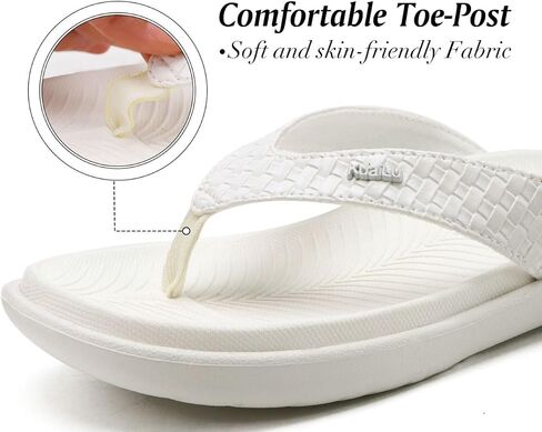 KuaiLu Womens Flip Flops Ladies Yoga Mat Comfortable Walking Thong Sandals With Plantar Fasciitis Arch Support Slip On Indoor Outdoor For Summer in Kuwait