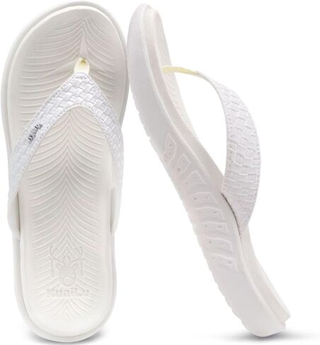 KuaiLu Womens Flip Flops Ladies Yoga Mat Comfortable Walking Thong Sandals With Plantar Fasciitis Arch Support Slip On Indoor Outdoor For Summer in Kuwait