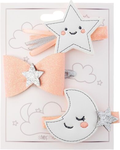 Stephen Joseph, 3-Pack Glitter Hair Clips for Girls – Cute Shimmer Non-Slip Alligator Hair Clip, Hair Clips Barrettes for Baby Girls Toddlers Kids, Bunny in Kuwait