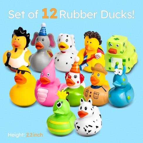 Rubber Ducks - 30 Piece Bulk Pack for Bath, Pool, Party, Cruise, Jeep Ducking, Decoration & More - Small Assorted Funny Toy Duckies with Gift Box in Kuwait