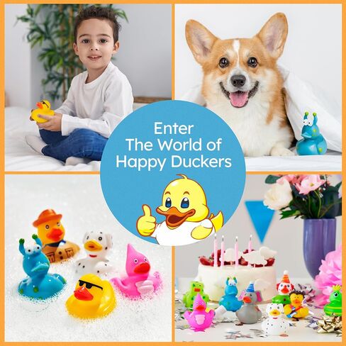 Rubber Ducks - 30 Piece Bulk Pack for Bath, Pool, Party, Cruise, Jeep Ducking, Decoration & More - Small Assorted Funny Toy Duckies with Gift Box in Kuwait