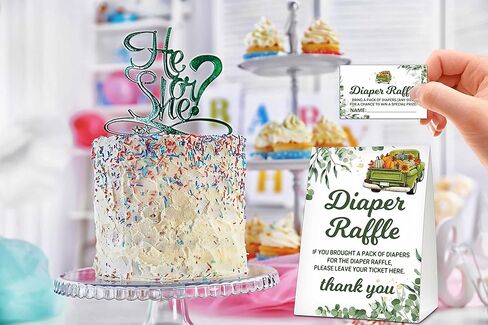 لافتة سحب حفاضات عيد الشكر في الخريف، لعبة استحمام الطفل بالأوكالبتوس الخضراء، تذاكر سحب حفاضات شاحنة اليقطين، ديكورات استحمام الطفل في مزرعة الخريف للأولاد والبنات - (علامة واحدة + 50 بطاقة تخمين) - 03 in Kuwait