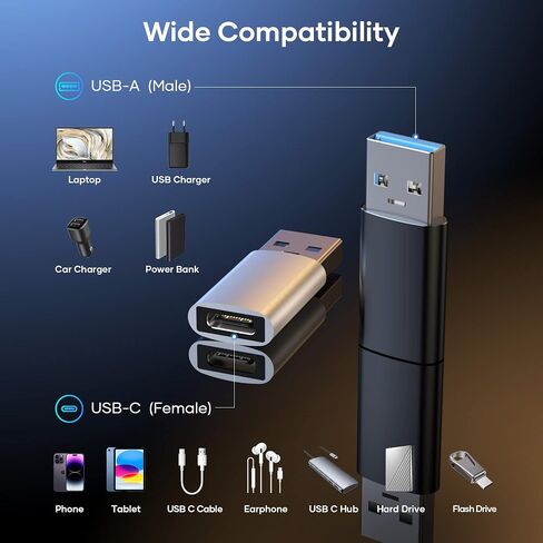 4 قطع محول Lightning إلى USB C لأجهزة iPhone 16/16 Pro/16 Pro Max/16 Plus/iPhone 15/15 Pro وSamsung S24، كابل موصل شاحن من النوع C، يدعم الشحن ونقل البيانات، وليس للصوت/OTG in Saudi Arabia