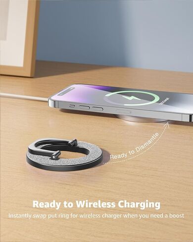 [2024 Newest] SUPERONE for MagSafe Phone Grip, Stylish Cool Magnetic Ring Holder with Adjustable Stand, Removable MagSafe Accessories Only for iPhone 16/15/14/13/12 Series and MagSafe Case - Colorful in Kuwait