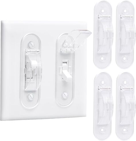 Wall Switch Guard, Childproof Light Switch Cover Guard | Toggle Style | Light Switch Protection | Lock Toggle Switch in On or Off Position | 1 Pack, Clear in Saudi Arabia