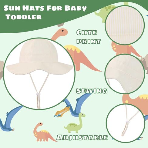 Baby Sun Hat Toddler Bucket Hats Summer Sun Protective Kids Beach Hats Wide Brim Outdoor Camping Hat for Boys Girls in Saudi Arabia