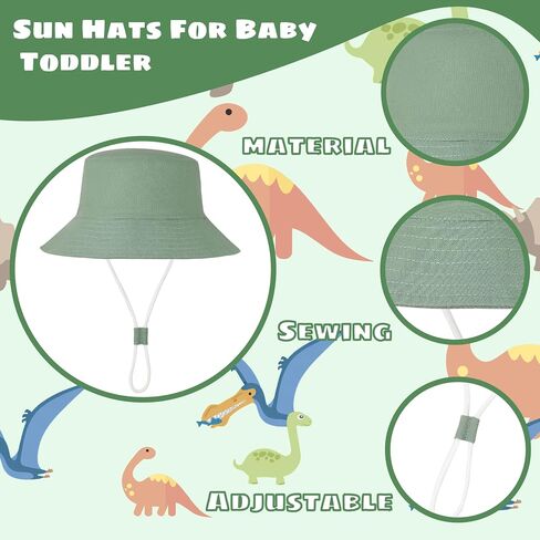 Baby Sun Hat Toddler Bucket Hats Summer Sun Protective Kids Beach Hats Wide Brim Outdoor Camping Hat for Boys Girls in Saudi Arabia