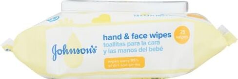 مناديل مبللة لتنظيف اليدين والوجه من جونسون للسفر وأثناء التنقل، تركيبة لا دموع بعد الآن، خالية من البارابين والكحول، 25 قطعة in Kuwait