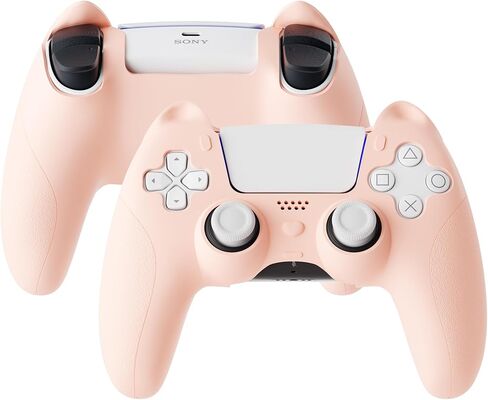 حافظة سيليكون لوحدة التحكم بأذن القطة اللطيفة من ELETIUO، غطاء وحدة تحكم ناعم مضاد للانزلاق متوافق مع محطة الشحن، واقي مطاطي مريح لوحدة تحكم PS5، أبيض in Kuwait