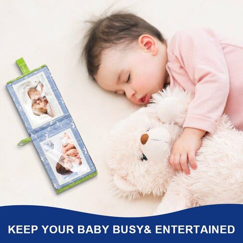 Baby Soft Photo Albums My First Family Album Soft Cloth Baby Photo Book My First Family Photo Album -Soft Cloth,Baby Safe,Holds 4x6 Photo Album (Green) in Saudi Arabia