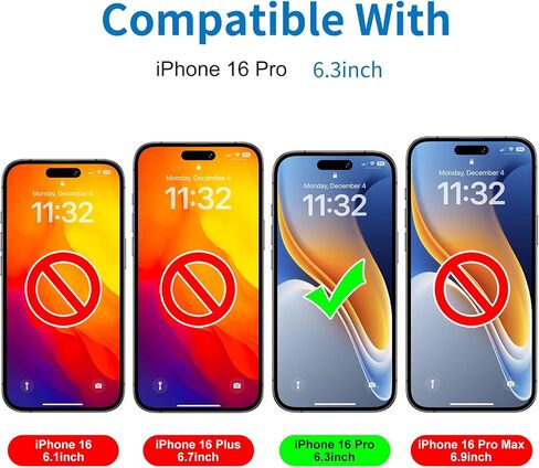 Mothca Matte Privacy Screen Protector for iPhone 16 Pro [6.3 inch] with Easy Installation Tool, Anti Spy Anti Glare Full Coverage Tempered Glass Film, Anti-Fingerprint, Case Friendly, Smooth as Silk in Kuwait