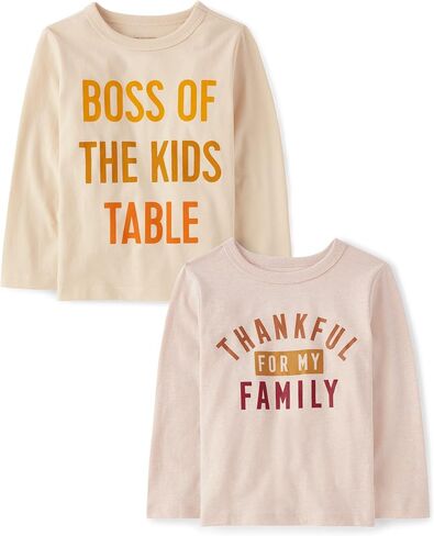 The Children's Place Baby Boys' and Toddler All Holidays Long Sleeve Graphic T-Shirts,multipacks in Saudi Arabia