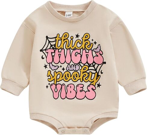 FIOMVA Baby Girl Halloween Outfit Fall Newborn My First Halloween Outfits Infant Sweatshirt Bubble Romper Pumpkin Clothes in Saudi Arabia