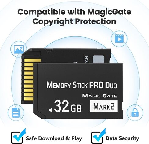 شريحة ذاكرة أصلية سعة 16 جيجابايت Pro Duo MARK2، شريحة ذاكرة ثنائية عالية السرعة متوافقة مع ملحقات PSP1000 2000 3000 وبطاقات ذاكرة الكاميرا الرقمية (أسود - 16 جيجابايت) in Kuwait