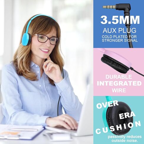 100 حزمة من سماعات الرأس للأطفال في الفصول المدرسية، سماعات رأس للأطفال بالجملة مثالية للأطفال الصغار والأولاد والبنات والمراهقين والبالغين (PU102,100 مختلط) in Kuwait