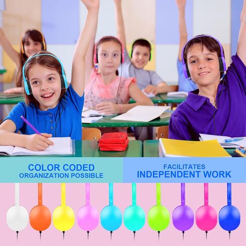 100 حزمة من سماعات الرأس للأطفال في الفصول المدرسية، سماعات رأس للأطفال بالجملة مثالية للأطفال الصغار والأولاد والبنات والمراهقين والبالغين (PU102,100 مختلط) in Kuwait