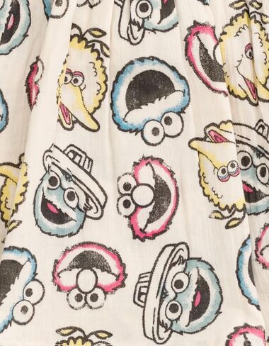 Sesame Street Cotton Gauze Matching Family Outfits Dress & Romper & Shorts Set Newborn to Little Kid Sizes (Newborn - 7-8) in Saudi Arabia