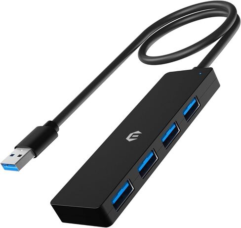 USB Hub, 4-Port USB 3.0 Hub, USB Splitter USB Expander for Laptop, Xbox, Removable Drive, HDD, Console, Printer, Camera, Keyboard, Mouse, and More in Saudi Arabia
