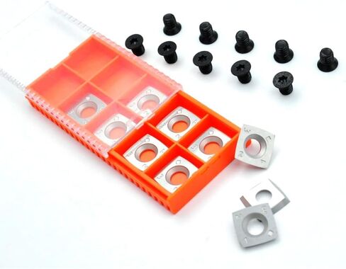 15mm with 4'' Radius Carbide Inserts Cutters(15x15x2.5mm-R100 with Screws) Fits Spiral/Helical Planer Cutter Head Lathe Woodturning Tools. in Saudi Arabia