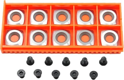 15mm with 4'' Radius Carbide Inserts Cutters(15x15x2.5mm-R100 with Screws) Fits Spiral/Helical Planer Cutter Head Lathe Woodturning Tools. in Saudi Arabia