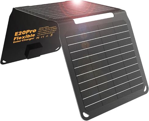 60W Foldable Solar Panel, Portable Solar Charger with USB-C PD3.0 / USB-A QC3.0 / DC 20-28V Port, IP67 Waterproof Solar Panel Kit for RV Camping Backpacking Compatible with Phone Tablet Power Station in Kuwait