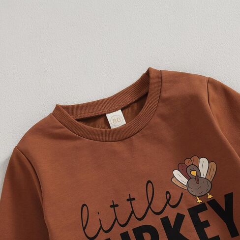 BemeyourBBs Toddler Baby Girl Thanksgiving Outfit Sweatshirt Flared Pants | Toddler Baby Girl Thanksgiving Outfit Crewneck Sweatshirt Bell Bottom Pants Set Fall Winter Clothes 6 Months-4 Years in Kuwait