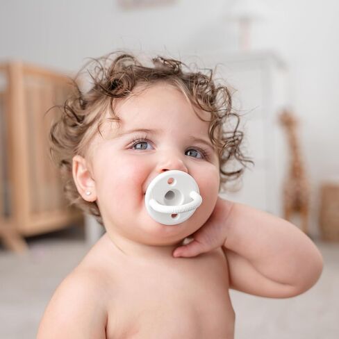 Comfy Cubs Baby Pacifier, 0+ Months - 5 Pack - Breast-Like, Soft Nipple Shape, CPSIA Compliant Girl Pack Newborn Pacifiers - 100% Food Grade Silicone Pacifiers, Newborn Essentials Baby Gifts in Kuwait