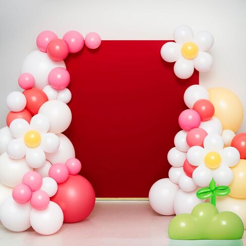 Babenest Wedding Arch Backdrop Cover, 6.6x6.6FT White Two-Sided Spandex Cover for Square Metal Arch Stand, Fitted Balloon Arch Cover for Party Ceremony Birthday Baby Shower Anniversary Decoration in Saudi Arabia