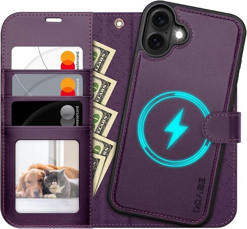OCASE for iPhone 16 Pro Max Case Detachable Wallet Case with Card Holder, [2 in 1] PU Leather Flip Folio Case with RFID Blocking Stand Wrist Strap Shockproof Phone Cover 6.9 Inch 2024, Black in Kuwait
