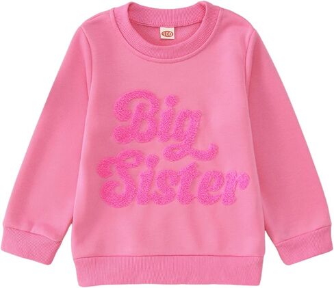 سم C & M WODRO سترة الأخت الكبرى طفل رضيع فتاة الشنيل التصحيح Crewneck البلوز القمم الرضع الأخت الكبرى قميص الزي in Kuwait