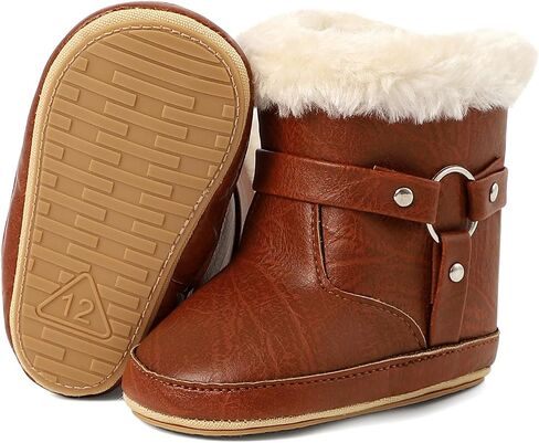 Infant Toddler Western Boots Cowgirl Cowboy Soft Rubber Sole Booties for Baby Girls Boys 3-18 Months in Saudi Arabia