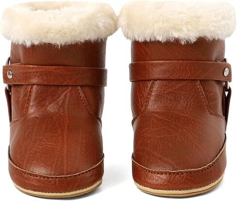 Infant Toddler Western Boots Cowgirl Cowboy Soft Rubber Sole Booties for Baby Girls Boys 3-18 Months in Saudi Arabia