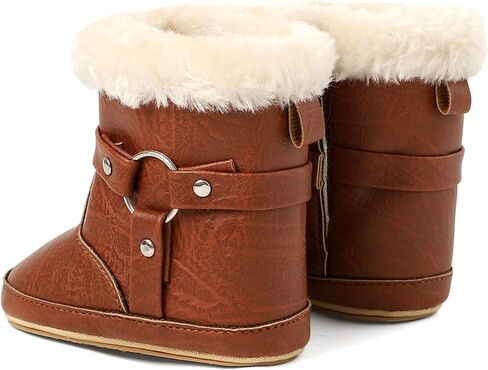 Infant Toddler Western Boots Cowgirl Cowboy Soft Rubber Sole Booties for Baby Girls Boys 3-18 Months in Saudi Arabia