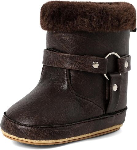 Infant Toddler Western Boots Cowgirl Cowboy Soft Rubber Sole Booties for Baby Girls Boys 3-18 Months in Saudi Arabia
