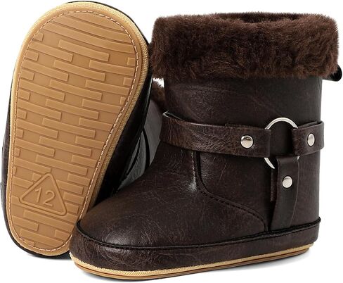Infant Toddler Western Boots Cowgirl Cowboy Soft Rubber Sole Booties for Baby Girls Boys 3-18 Months in Saudi Arabia