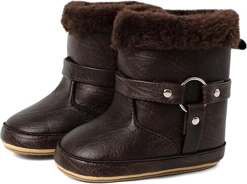 Infant Toddler Western Boots Cowgirl Cowboy Soft Rubber Sole Booties for Baby Girls Boys 3-18 Months in Saudi Arabia