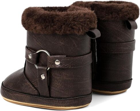 Infant Toddler Western Boots Cowgirl Cowboy Soft Rubber Sole Booties for Baby Girls Boys 3-18 Months in Saudi Arabia