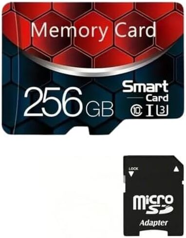 بطاقة ذاكرة SD عالية السرعة من الفئة 10 MicroSDXC - سعة 256 جيجابايت، متينة ومقاومة للصدمات، مثالية للكاميرات والهواتف والأجهزة اللوحية وألعاب PSP in Kuwait