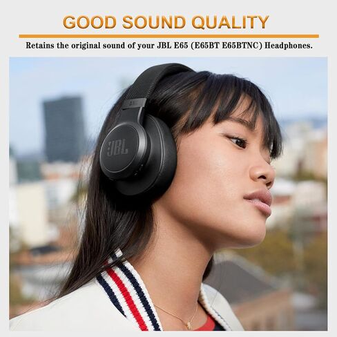 وسائد أذن بديلة لـ JBL Live 650 BTNC E65BTNC، وسائد أذن لسماعات الرأس متوافقة مع Duet NC/Live 660 BTNC، وسادات أذن لسماعات الرأس، وقطع إصلاح غطاء أكواب الأذن - أسود in Kuwait