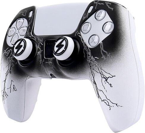 RALAN Dragon Controller Skin Silicone for PS5, Non-Slip Grip Cover Protector Compatible with PlayStation 5 Controllers with 2 Thumb Grip Caps in Saudi Arabia