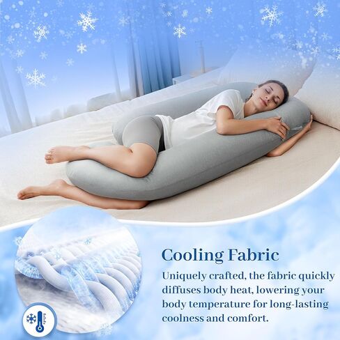Pregnancy Pillows, U-Shape Maternity Pillow with Cotton Removable Cover, 57 Inch Pregnancy Pillows for Sleeping, Support for Back,Hip, Belly, Legs, Pink in Saudi Arabia